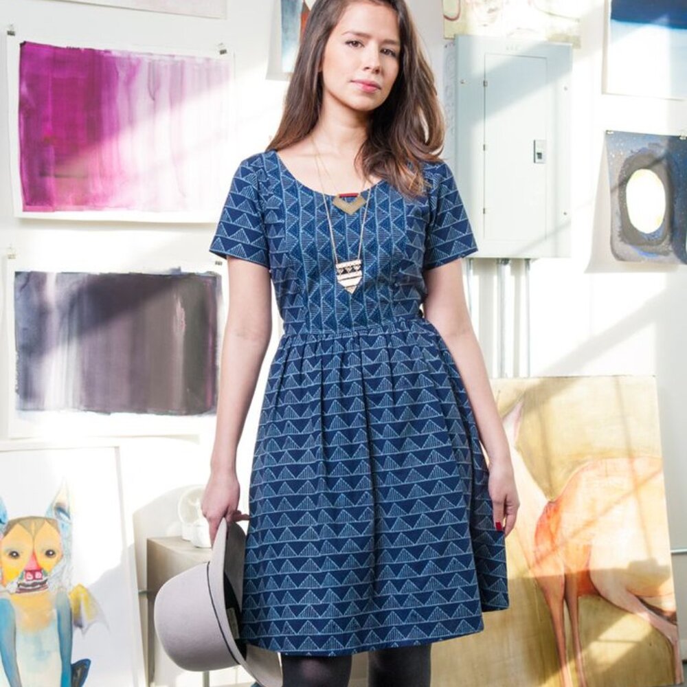 Mata Traders Vintage Style Blue Dress | Size Small - Picture 6 of 6